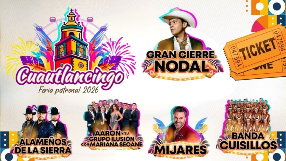 Artistas que se presentarán en la Feria Cuautlancingo 2026