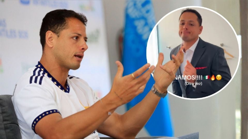 Chicharito Hernández celebra el segundo triunfo de México